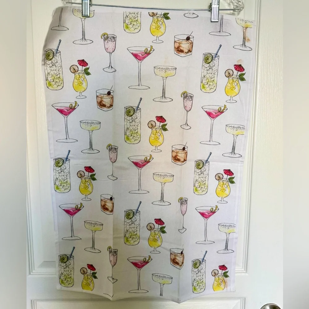 Classic Cocktails Tea Towel 21” x 28”